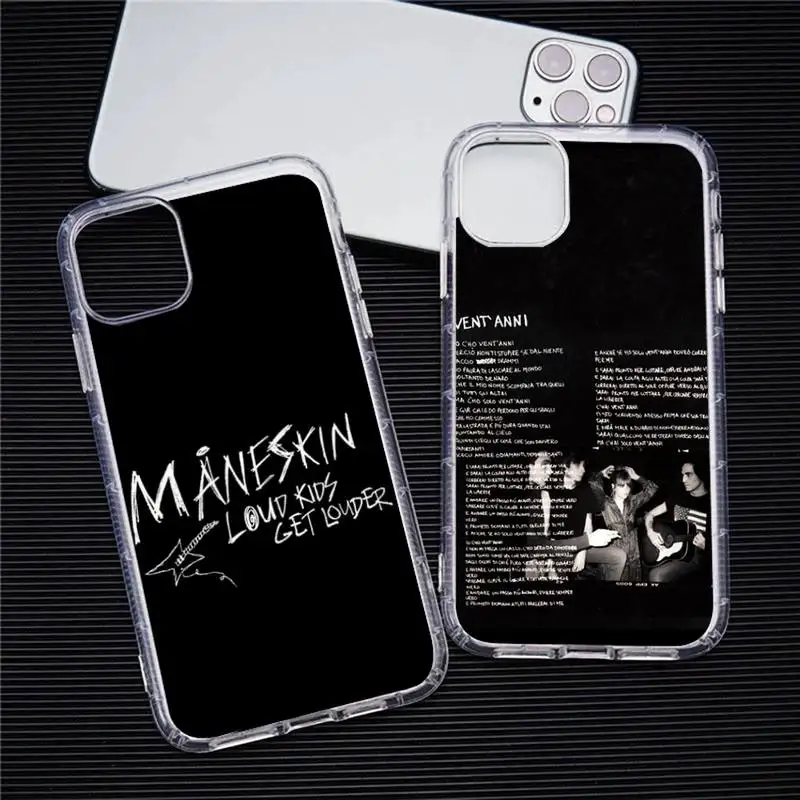 Maneskin Damiano David Phone Case For Iphone 15 11 13 14 Pro Max 7 8 Plus X Xr Xs Max Se2020 12mini Transparent Cover