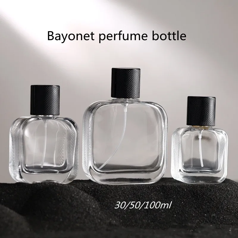 5pcs /10pcs 30/50/100ml Premium Clear Glass Perfume Bottles Empty Spray Bottle Crimp Nick Bottle Bayonet Bottle Atomizer