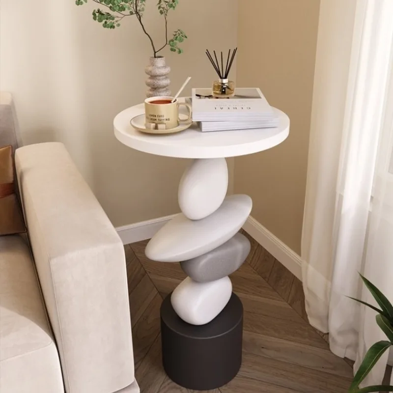 Creative Stone Coffee Tables Luxury Art  Aesthetic Tea Table Office Living Room Round Table Home Decor Sofa Beside Furniture