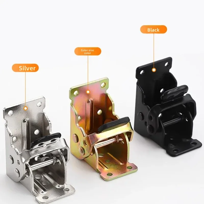 2/4 PCS Folding Leg Hinge Bracket, 0-90-180 Degree Foldable Support Bracket Self-Locking Hinge with Screws