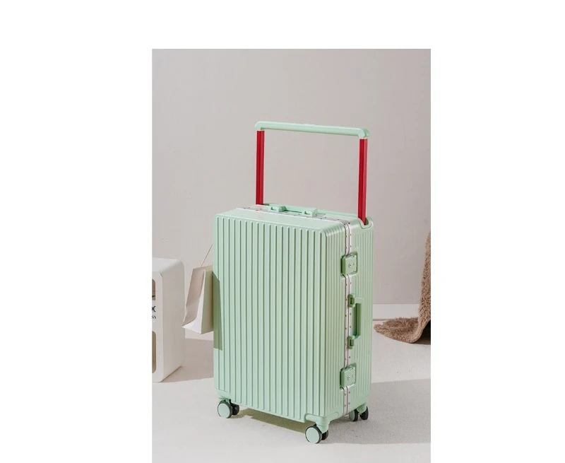 Wide tie rod multi-functional large-capacity suitcase aluminum frame universal wheel trolley case female