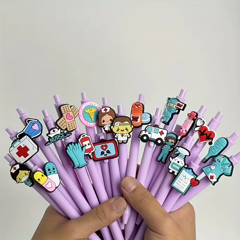 

10/15pcs Simple Medical Series Surface mount Ballpoint Pen, Medical Signature Writing Pen, Office Stationery Gift, Random Style