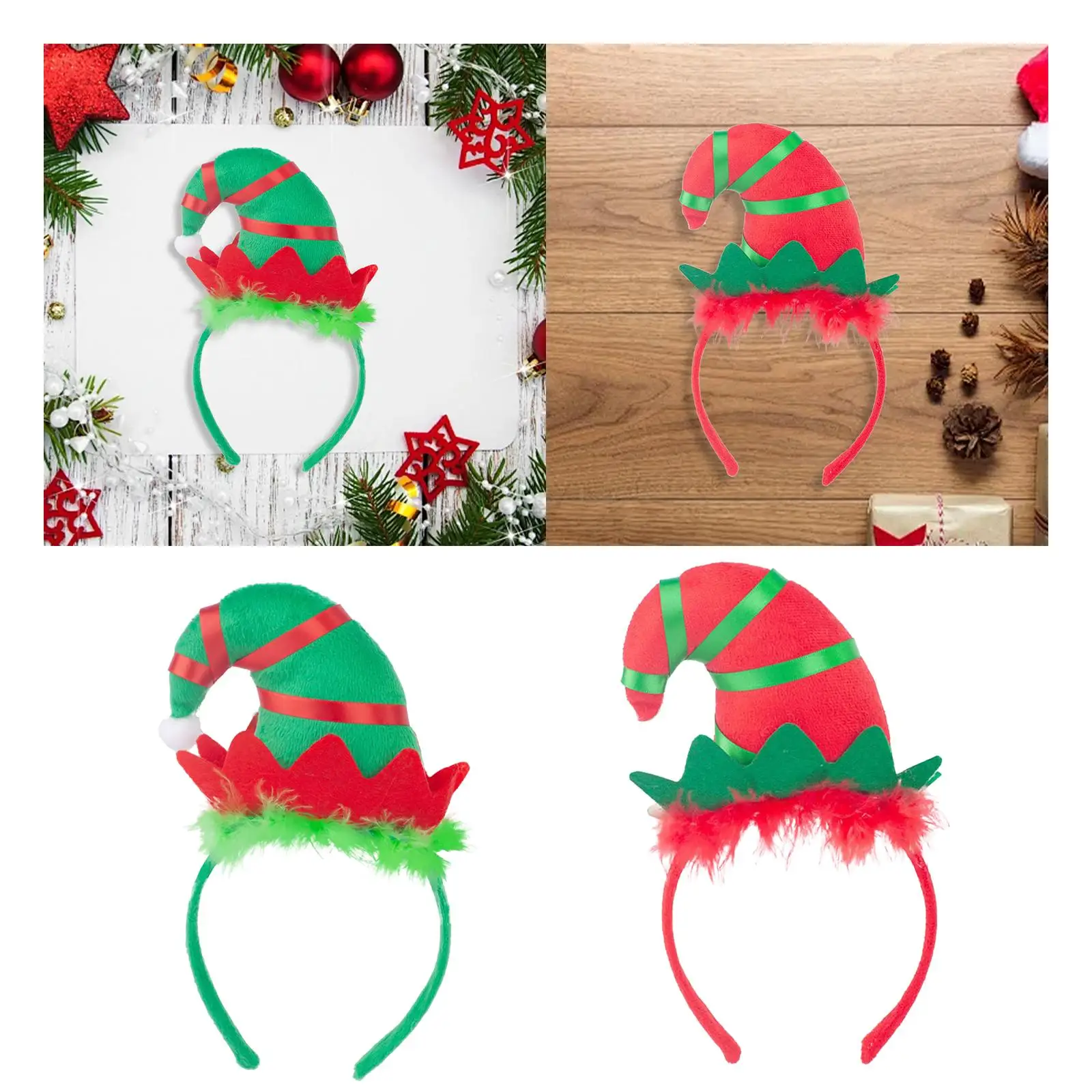 Chapeau d'elfe, bandeau pour cheveux, chapeau de noël, accessoire de Costume d'elfe pour cadeaux de fête, habiller les vacances d'halloween pour enfants