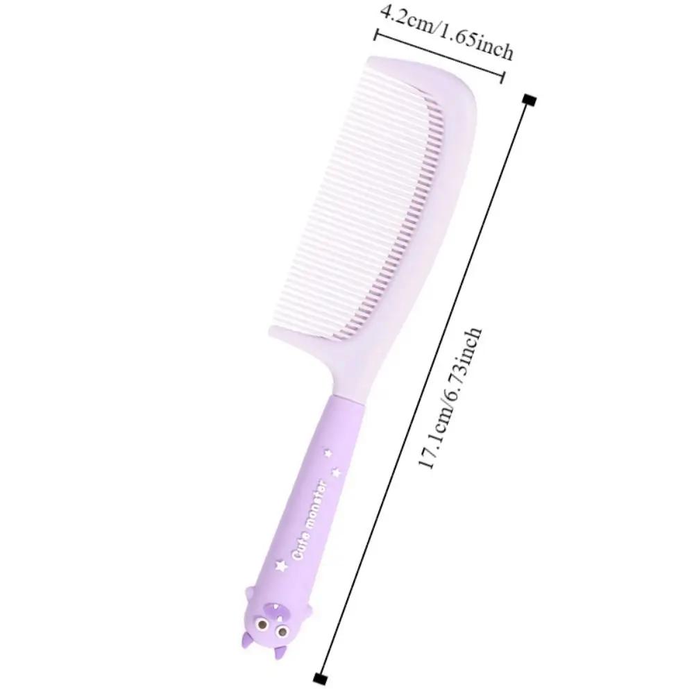 Peigne à queue pointue antistatique pour enfants, peigne de coiffure de dessin animé, plastique, dents fines, cheveux raides, durable, mignon