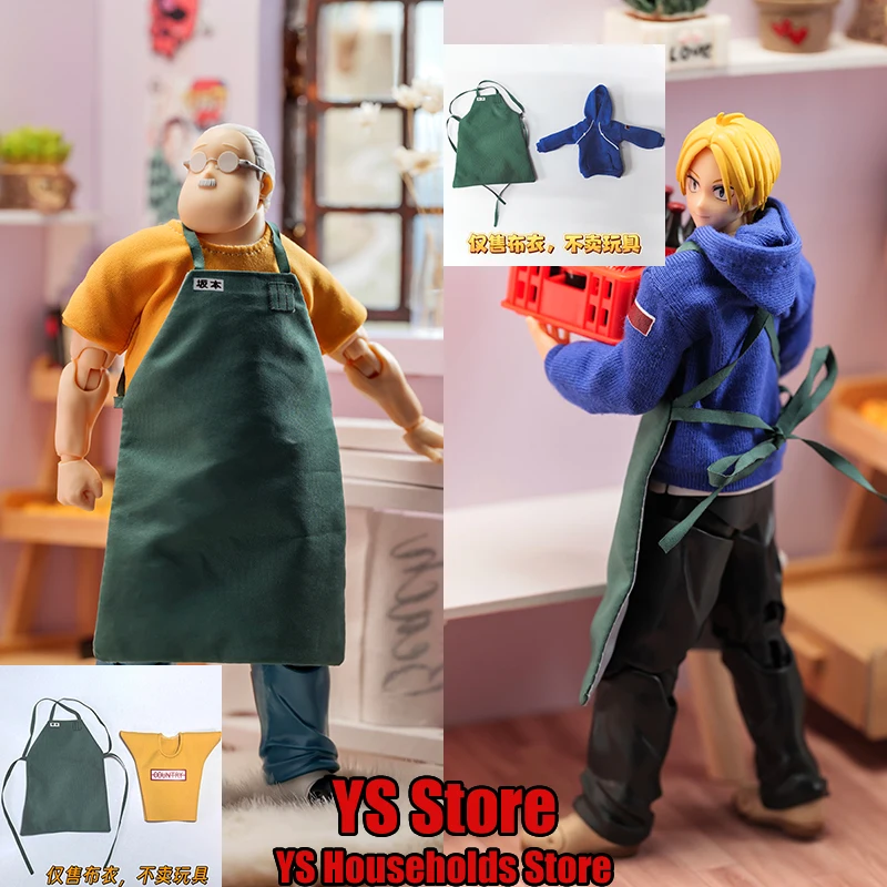 1/12 Asakura Shin Taro Sakamoto hombre figura de acción sudadera con capucha delantal conjunto de ropa accesorio para Anime 6 "Shf soldado Decoración