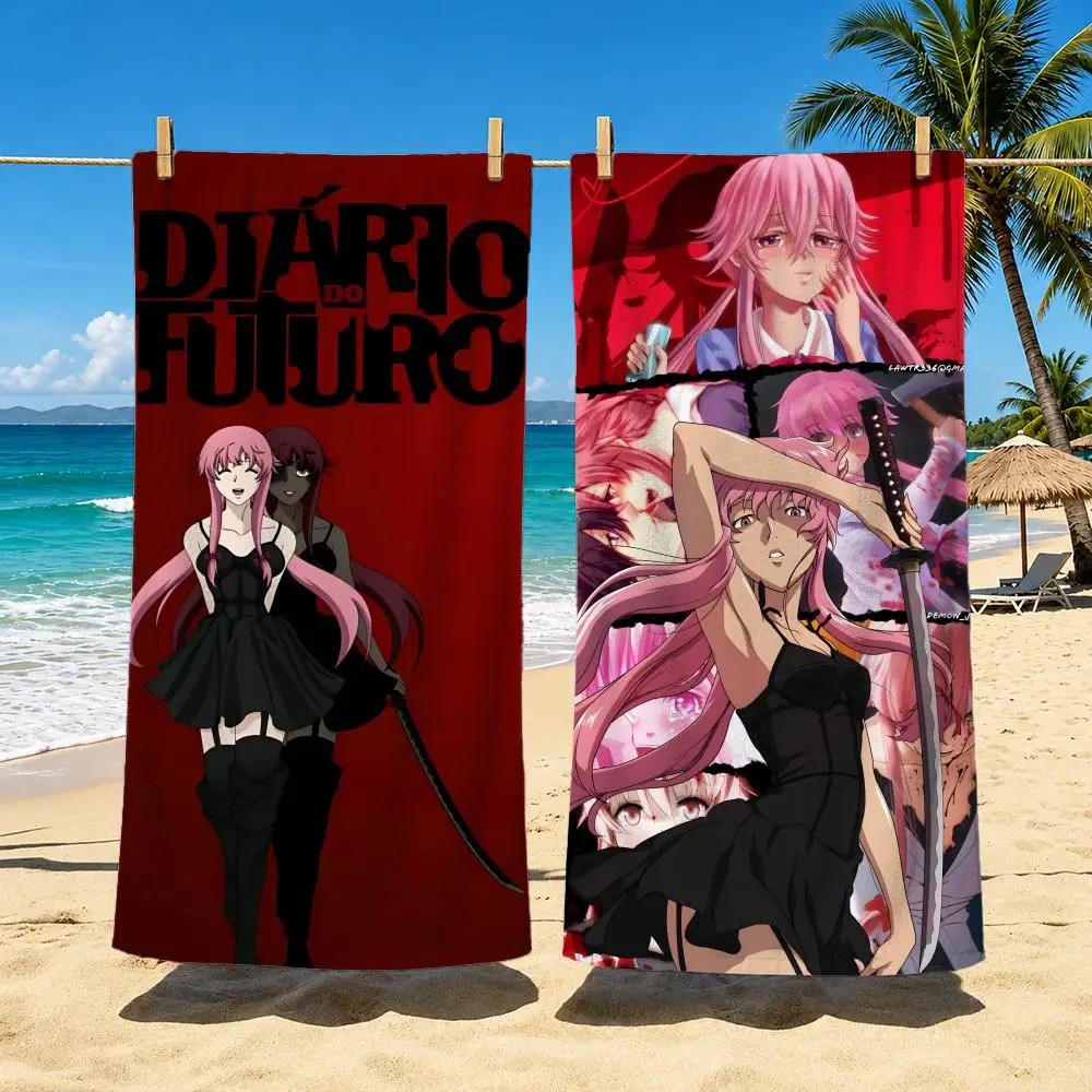 Anime F-Future D-Diary Towel Towel beach towel, quick drying absorbent bath towel for Swim,Gym,Camping,Outdoor hot