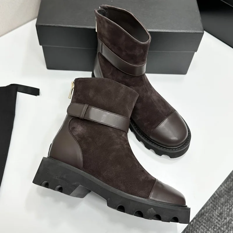 

High quality Women's leather short boots with rubber soles, 2026 new collection popular shoes for woman 25110843