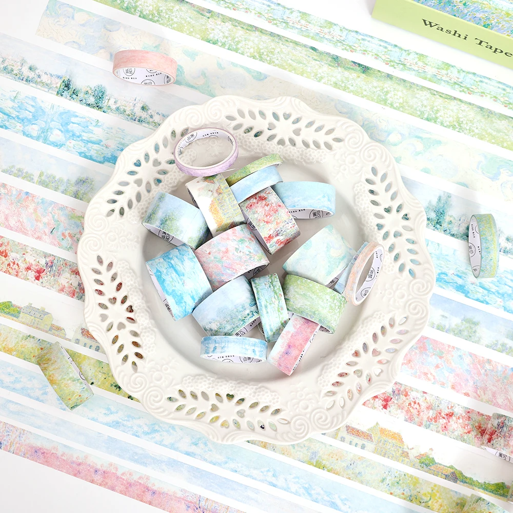 20 Rolls Vintage Garden Washi Tape Set 5 Widths 2M Long Painting Masking Tapes For Journaling Planners Stationery Supplies
