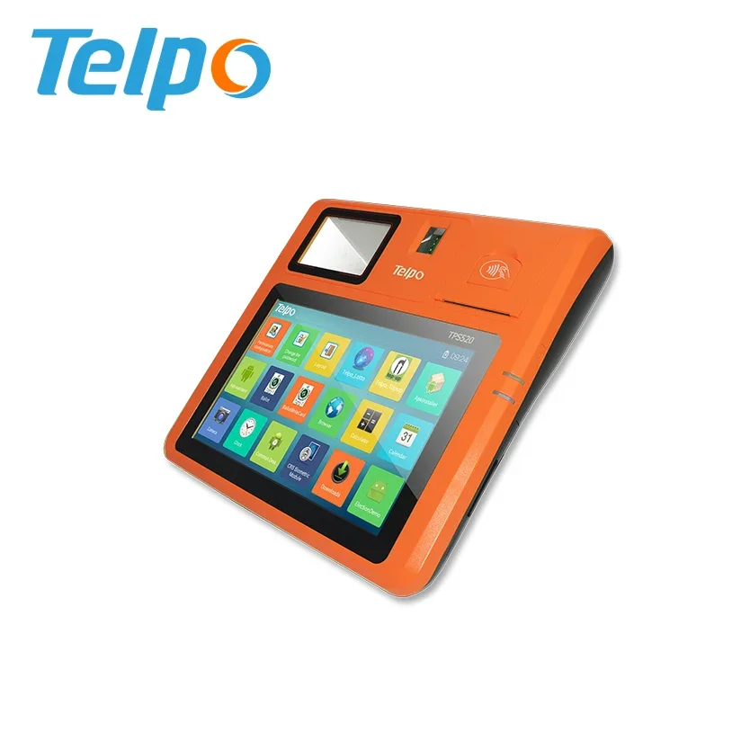 Telpo TPS520 10 Wireless 3g Biometric Fingerprint POS With Thermal Printer Nfc Reader