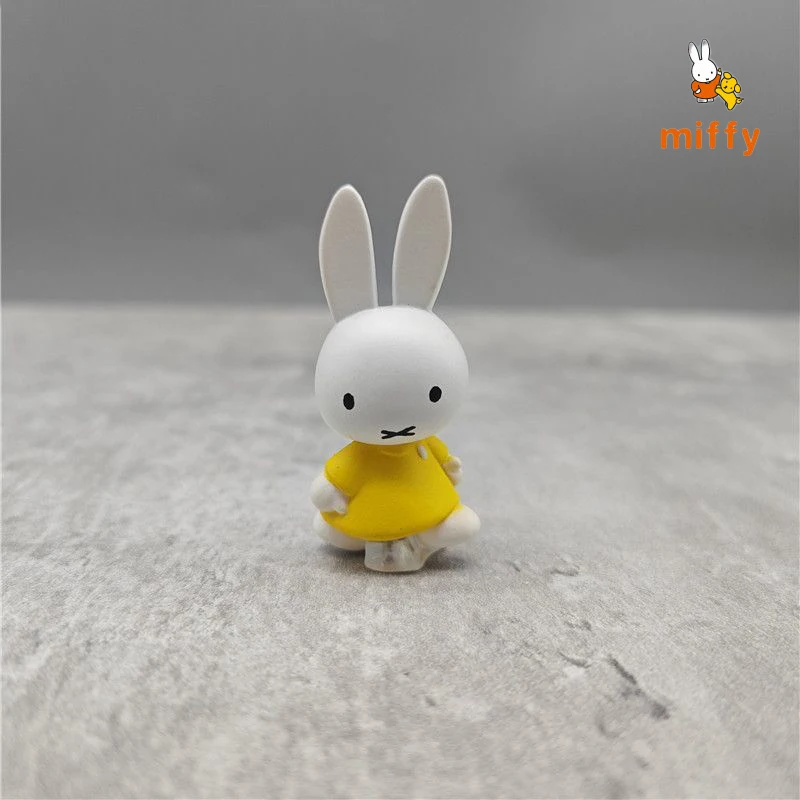 Figurines Miffy Kawaii, série familiale créative, ornements de bureau, dessin animé, figurine d'action Dopamine, accessoires Anime, cadeau parfait