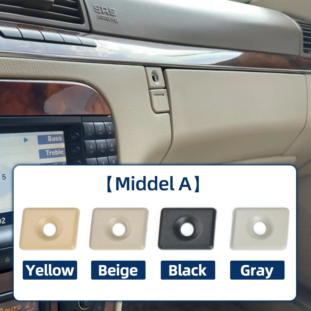Black Beige Car Glove Box Handle Cover Toolbox Lid Lock Switch Button Cover For Mercedes Benz S Class W220 S300 S350 S400 S500 - Image 5