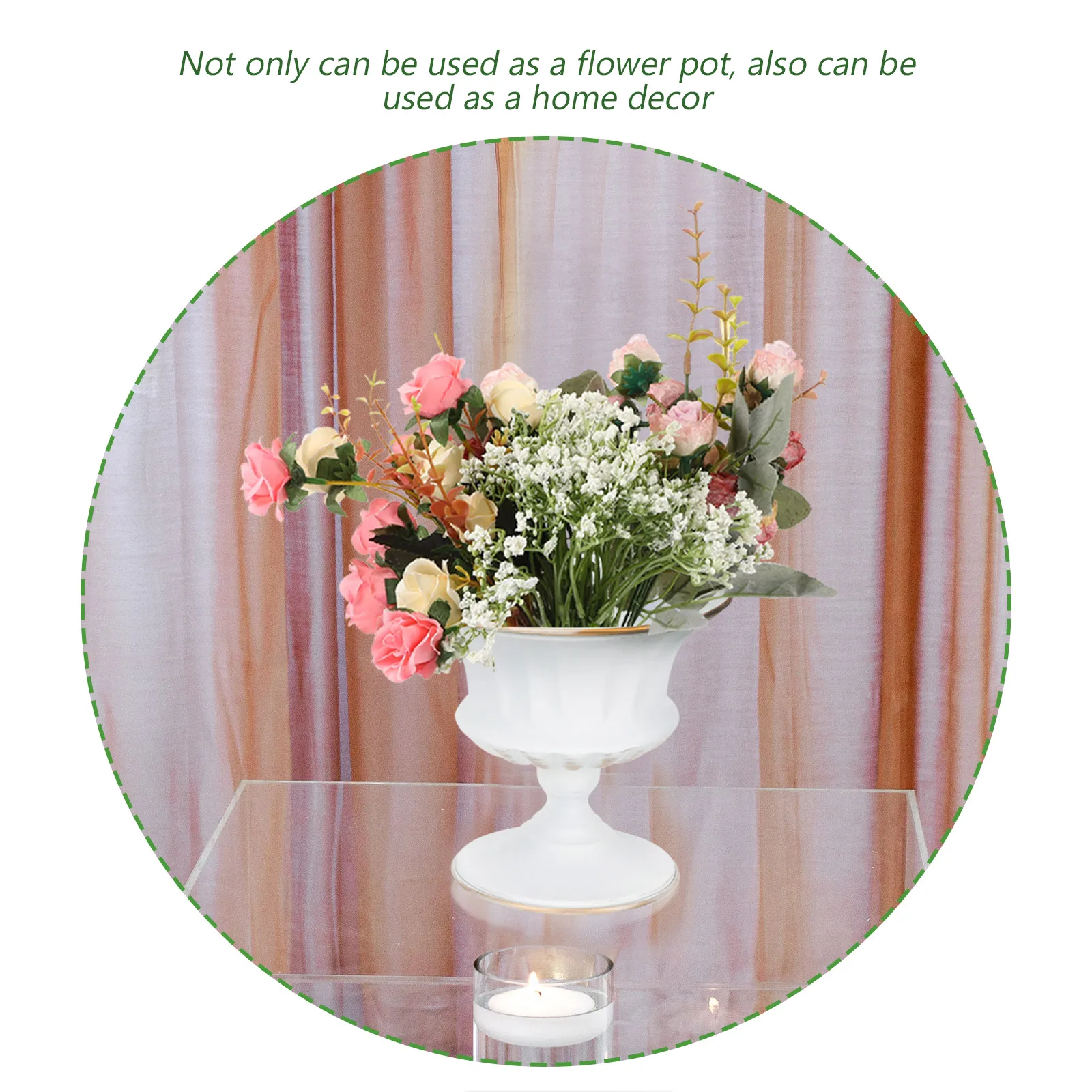 

Vintage Flower Pot Iron Plant Container Creative Home Garden Balcony Decorative Bucket Indoor Plants Storage Container