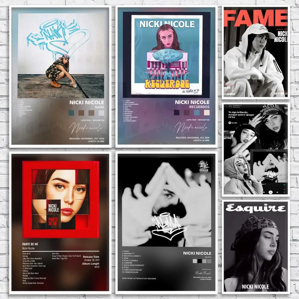 Pop Singer N-Nicki Nicole Poster Modern Aesthetic Wall Art Print Trendy Bedroom Home Decor Gift