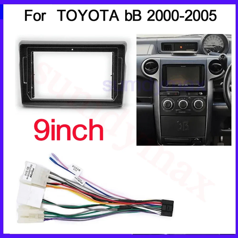 

2Din 9 "большой экран android автомобильный радиоприемник рамка Fascias адаптер для TOYOTA bB 2000-2005 автомобильный радиоприемник Dask Kit Fascia