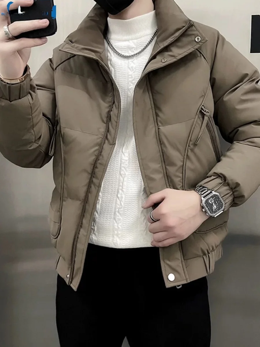 

Thiened Cotton Jaet Men's Winter Outerwear Trendy Brand Haome ort down Jaet High-End Warmth Youthful Casual Fit