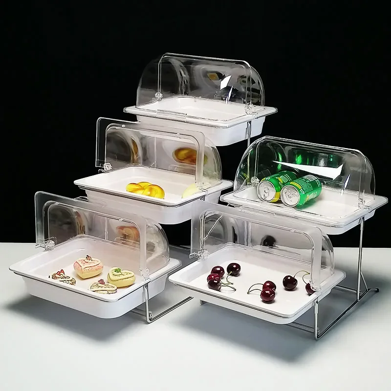 three-layer fruit plate with shelf transparent fruit plate rack