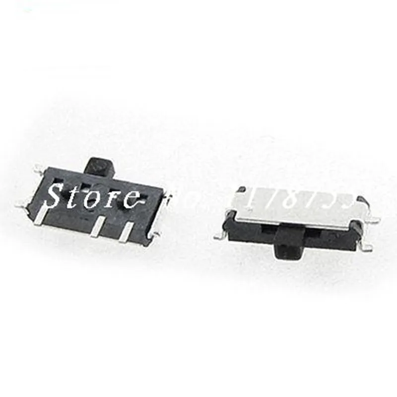 10/50/100 Pcs x On-On 2 Position 1P2T SPDT Miniature Horizontal Slide Switch SMD 7 Pin Handle Height 1.5mm 12C01-07