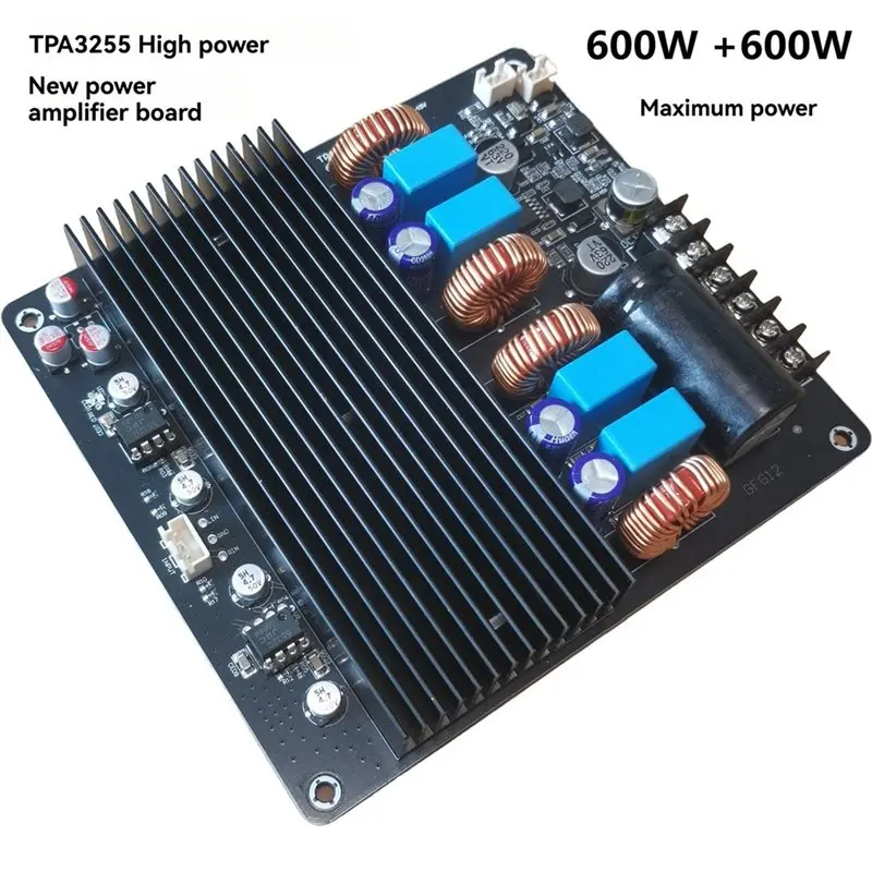 W pełni cyfrowa płytka wzmacniacza Fever Super Power 600WX2 Dual-Core TPA3255 2.0-kanałowy wzmacniacz dużej mocy — zdjęcie produktu 5