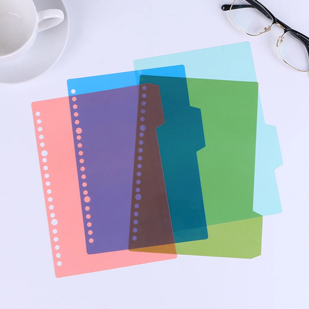 Colorful Index Tabs 30Hole Plastic Binder Dividers for Notebooks Separating Documents Clearly Professional Tab Dividers