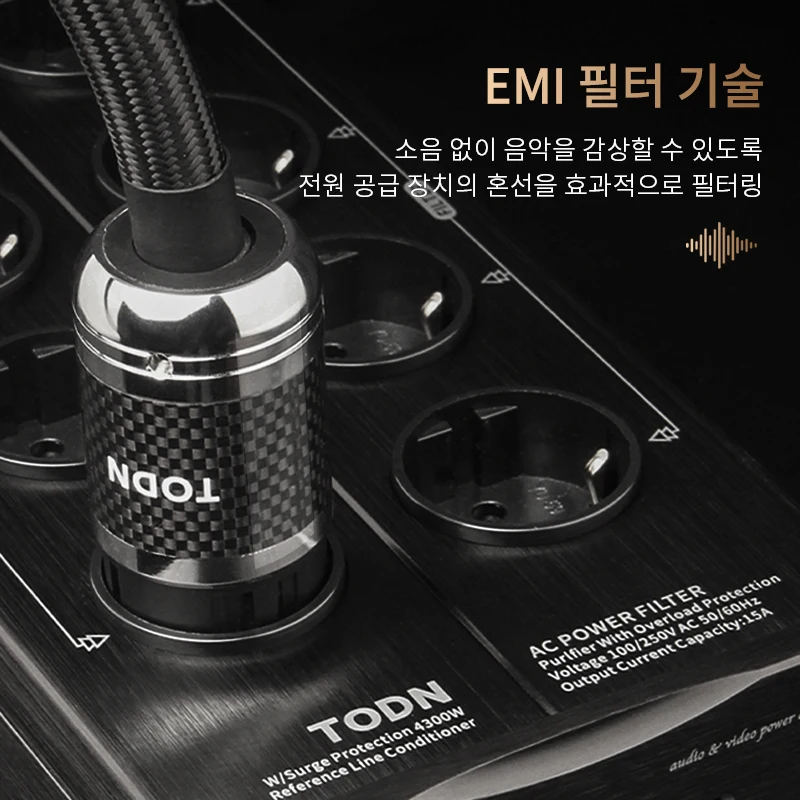 하이파이 전원 필터, 하이파이 번개 보호, 간섭 방지 PA 오디오 전원 청정기, EU 전용 전원 스트립