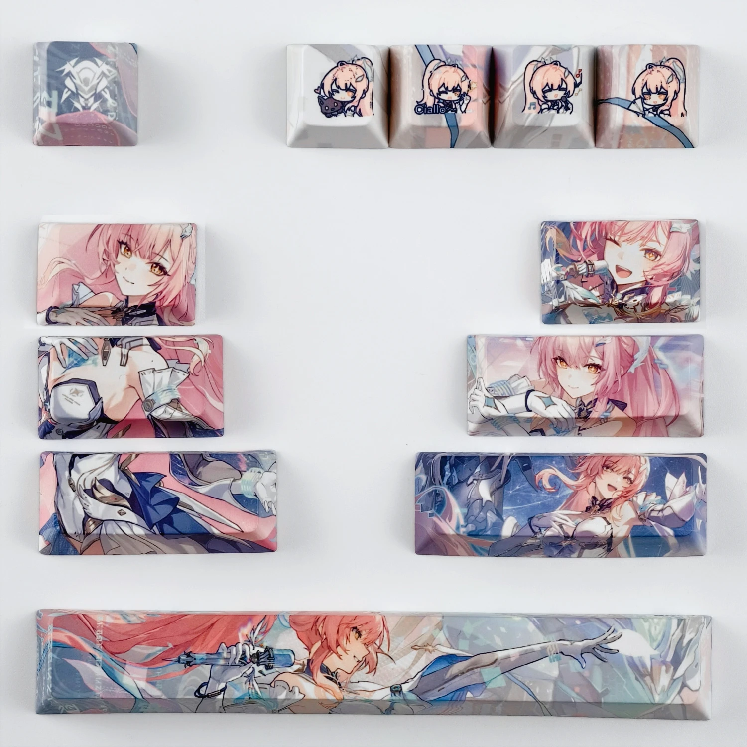 

Клавиши MAIMOOO Wuthering Waves Aemeath, 12 шт., профиль Cherry, PBT, персонализированные, для аниме-игр, для DIY механических клавиатур