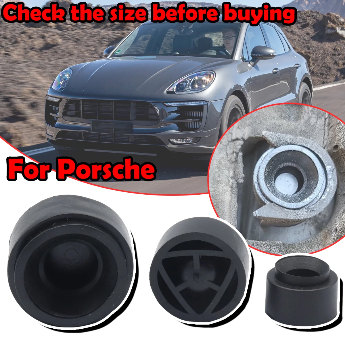 Clip de montaje de goma para cubierta de motor de coche, para Porsche Panamera Macan Cayenne 2007-2017, conector a presión, absorbente de buje con ojal