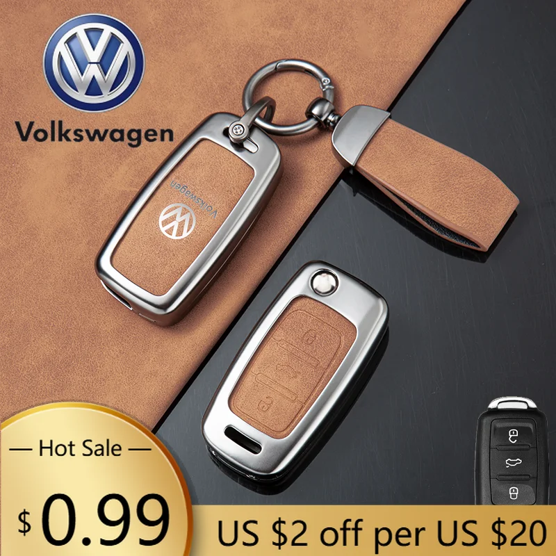 

Чехол для автомобильного ключа из цинкового сплава для Volkswagen VW Polo, Golf, Passat, Tiguan, Beetle, Caddy, T5, Up, Eos