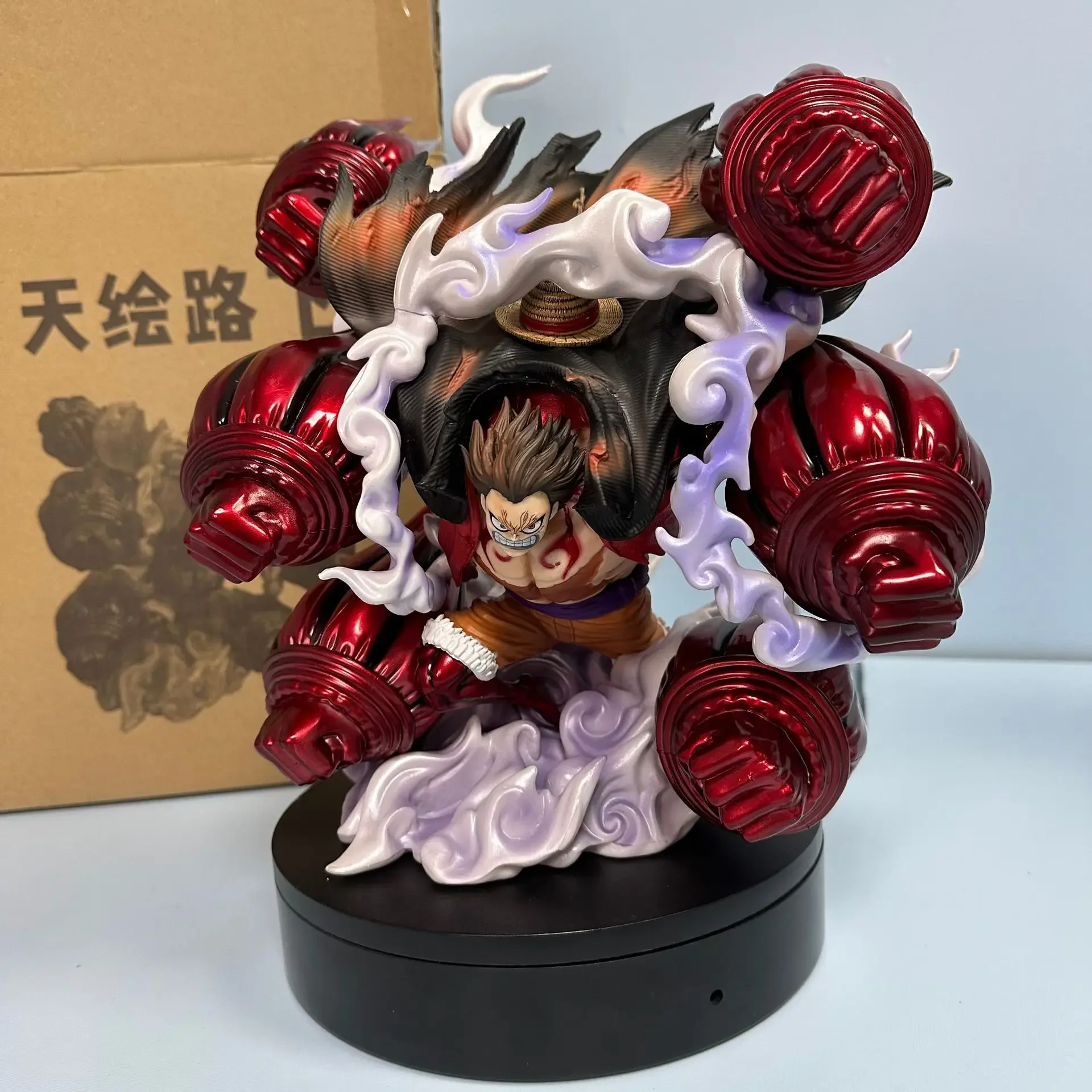 Anime One Piece Luffy Figures Monkey D. Luffy Gear 4 Action Figure Sky Painting PVC Statue Collection Model Toys Decoration Gift