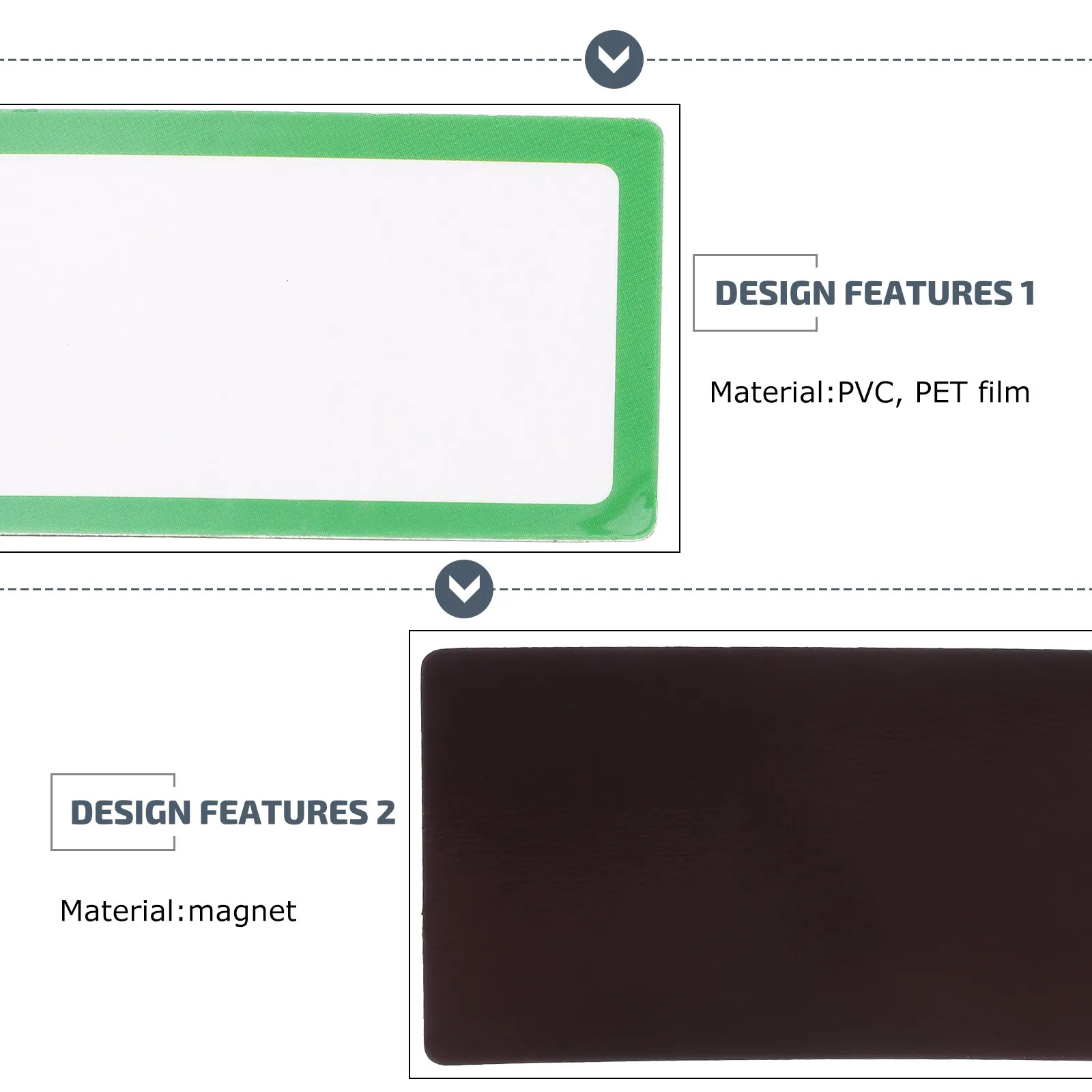 

16Pcs Magnetic Name Tags Dry Erase Labels Reusable Whiteboard Refrigerator Note Stickers for Classroom Office Dry Erase Magnets