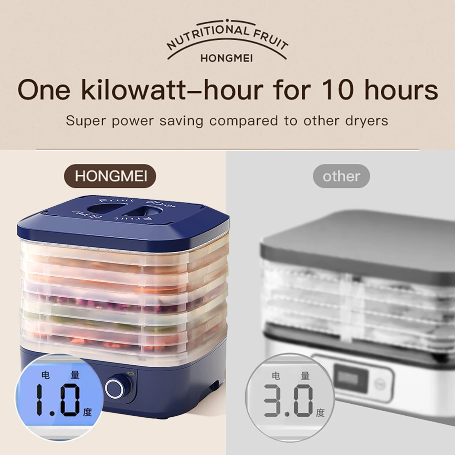 Intelligenter Obst trockner langlebiger thermostati scher Dörr apparat Obst Gemüse Fleisch dehydrierte Haustier Snack Trocknungs maschine