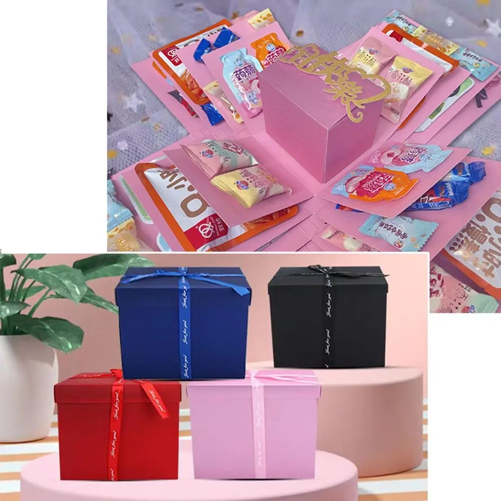 

Frosted Surprise Explosion Gift Box DIY Handmade Snack Birthday Gift Boxs Birthday Anniversaries Memories of Wedding