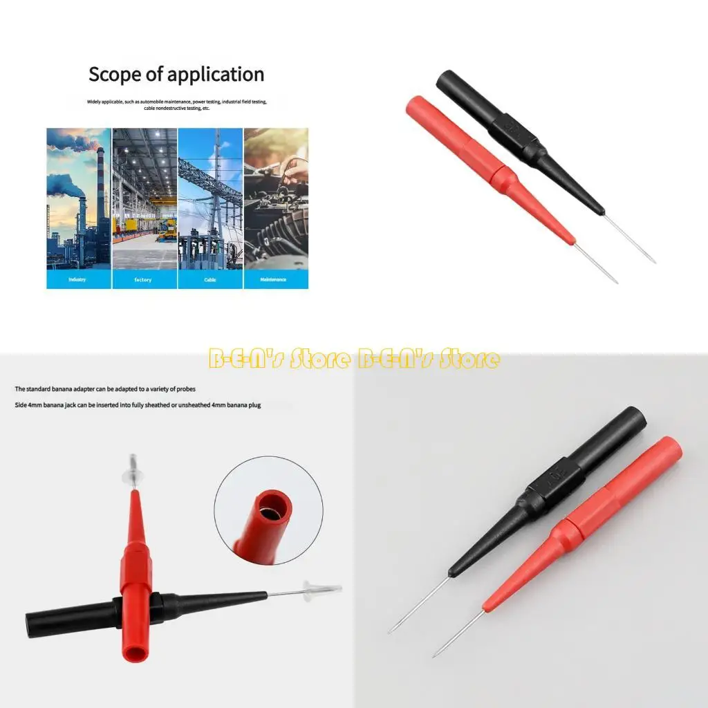 Y1AD Two Tone Insulation Piercing Probes 4mm Plugs Electrical Tester Circuit Teste For Vehicle Diagnostics & Maintenance