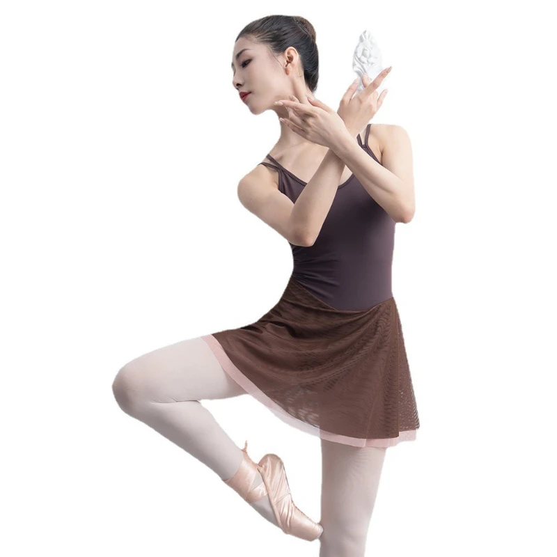 Summer Fashion Ballet Dance One-piece Practice Clothes Adult Female Halter Dance Practice Skirt Performance One-piece Skirt