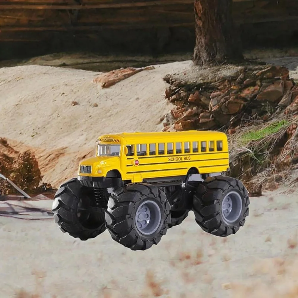 Monster Schoolbus Monster Truck Grote wielen Speelvoertuig Trek auto Speelgoed Cadeaus voor peuters Kinderen Jongens