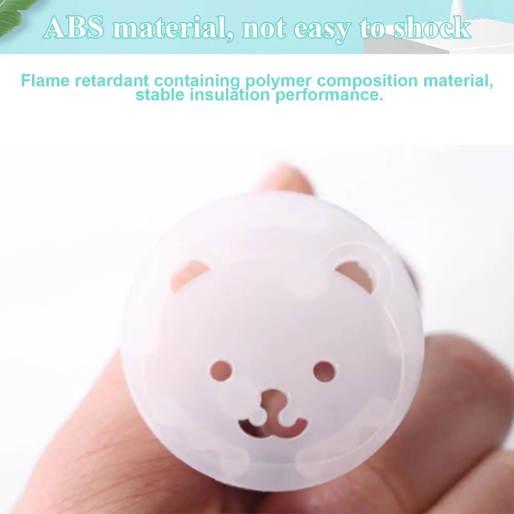 

New Plastic Electric Outlet Cover Bear Two Phase Plug Protection Electrical Outlet Protectors Unisex Safety