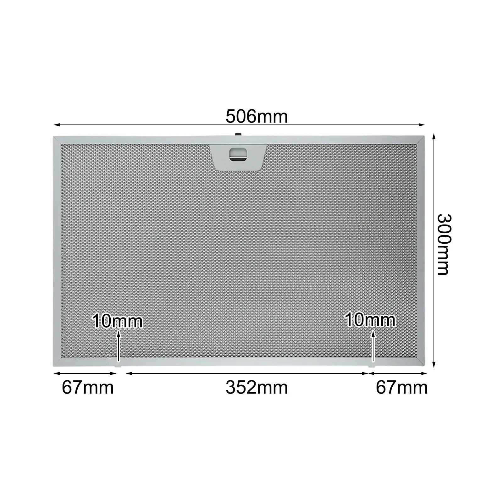 For Kitchen Appliances Metal Mesh Extractor Filter For Range Hood Maintenance Silver Effective Grease Trapping