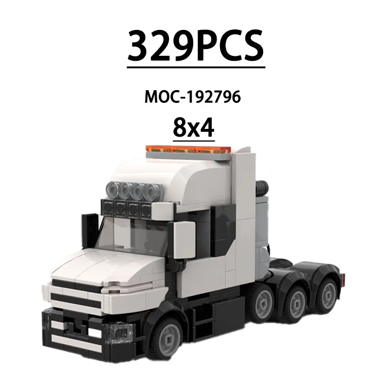 

MOC-192796 Строительный блок 8x4, модель грузового трактора, декоративная деталь, 329 шт., детский день рождения, Рождество, Новый год, игрушка в подарок