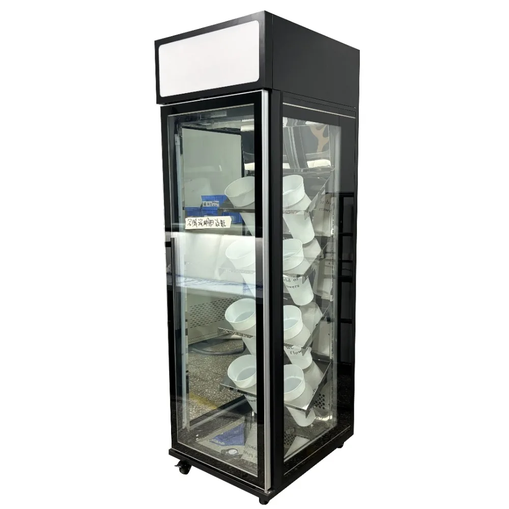 

500L full glass panoramic flower cooler fan cooling glass flower display cold flower display refrigerator