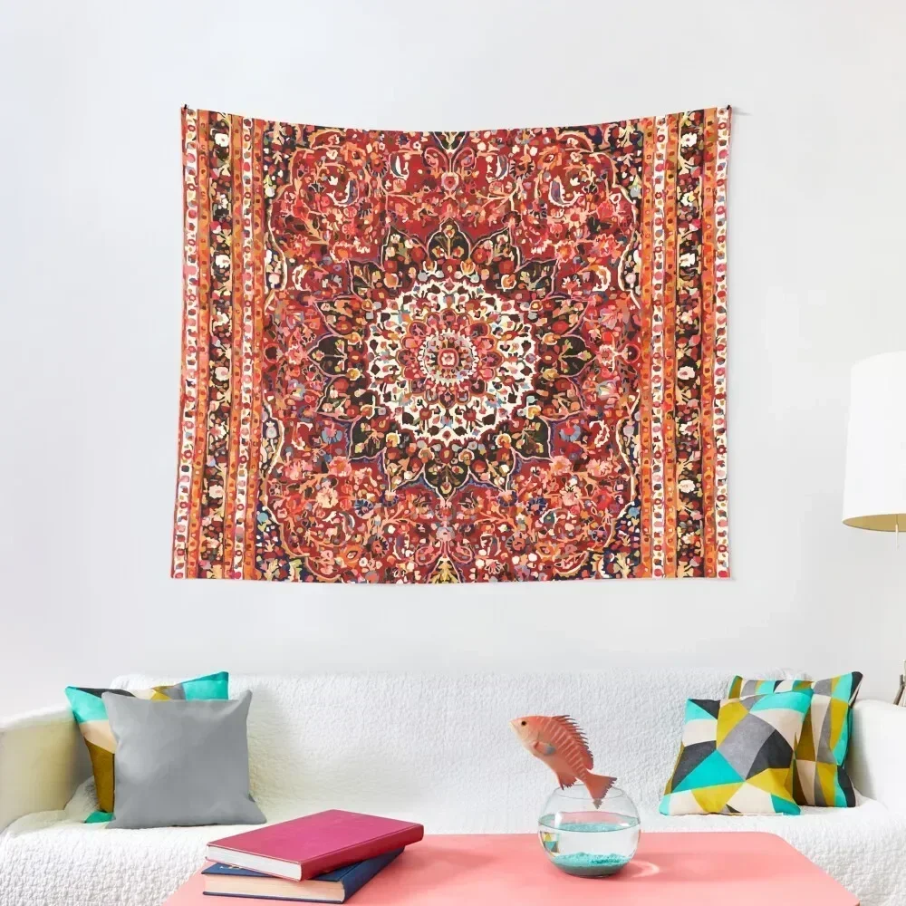 

Antique Floral Persian Rug Pattern Tapestry Room Decorating Aesthetic Cute Decor Tapestry