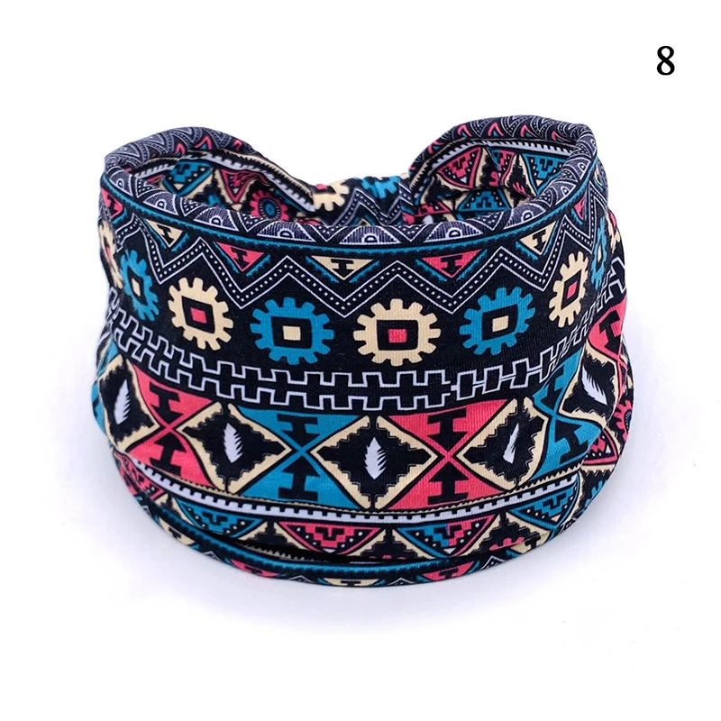 Diadema con estampado de patrón africano para mujer, banda para el cabello de estilo retorcido, envoltura para la cabeza de maquillaje para salón de