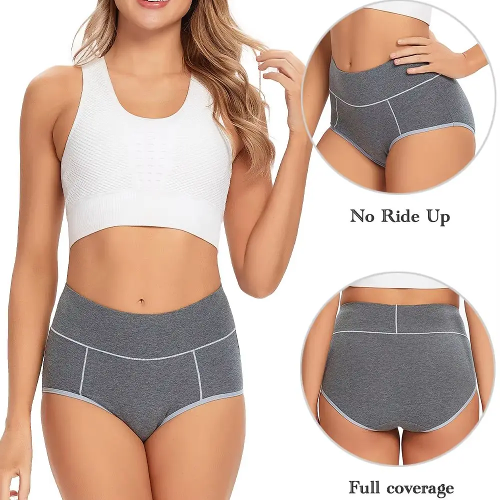 Women High Waist Tummy Control Cotton Underwear Postpartum C-Section Recovery Breathable Soft Stretchy Comfort Plus Size Panties