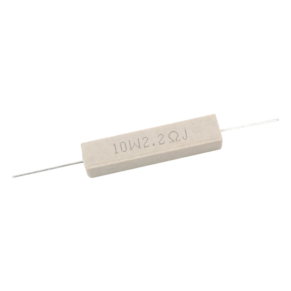 10PC 10W ความต้านทานเซรามิคซีเมนต์ ความต้านทานไฟฟ้า 0.1 ~ 100K 0.01 0.1 0.25 10 0.33 0.5 1 2 4.7 5 8 10 15 20 25 30 100R 1K 10Kohm