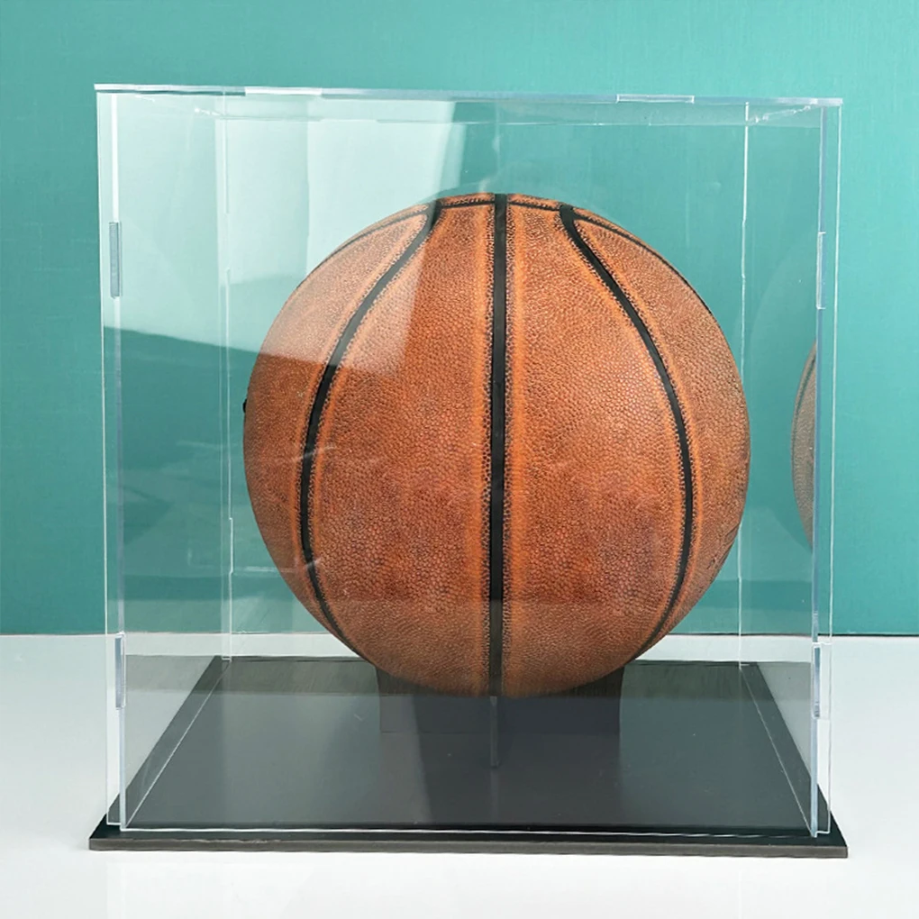 Transparent Acrylic Basketball Football Display Box For Exhibition Displaying Signed Basketball Collection Acrylic Display Case