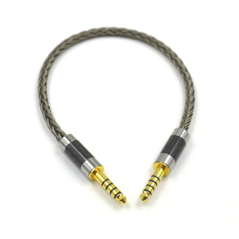 16-жильный монокристаллический Coppe серебряный 4,4 мм сбалансированный штекер на 4,4 мм сбалансированный штекерный аудиокабель-адаптер 4,4 штекер-папа