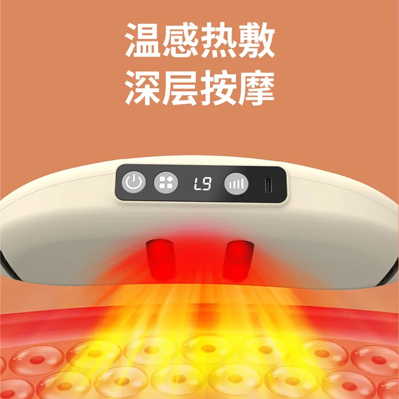 Portable Heating Vibration Massage Belt Hot‑Compress Abdomen Massager for Waist Relaxation & Body Shaping Workout Device
