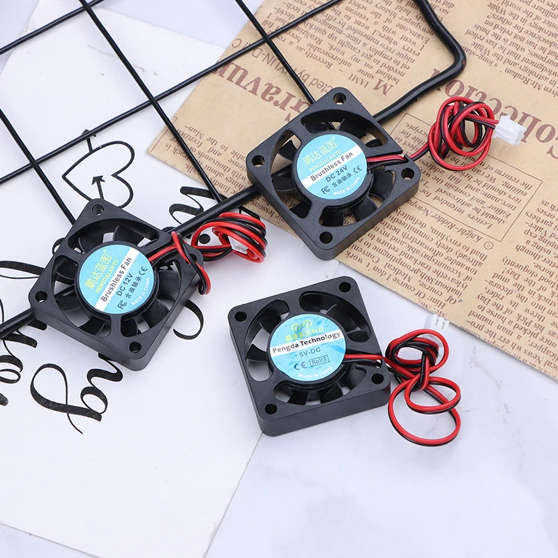 3D Printer Cooling Fan Mute 4010 5V 12V 24V 4CM Video Recorder 2Pin 2Wire Heatsink Mini Cooling Fan Purifier Fan Replacement