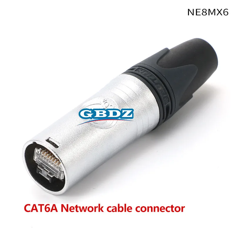 NEUTRIK NE8MX6 EtherCON CAT6A Netzwerkkabelstecker XLR RJ45 Stecker Robuste Metallabschirmung Industrielles Ethernet-Audiosignalübertragung – Detail 1