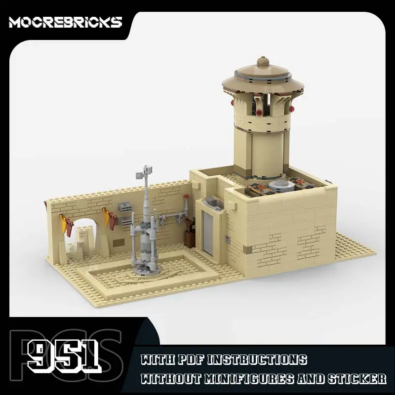 MOC اللبنات سيناريو تاتوين نموذج الطوب مدينة التاريخية معلم العمارة مجموعة ألعاب هدايا عيد ميلاد الأطفال