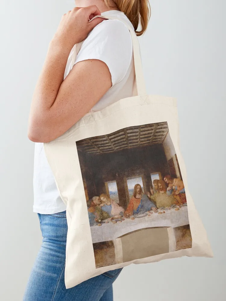 

Leonardo da Vinci - The Last Supper Da Vinci Religious Art Tote Bag Women's shopper bag Canvas shopping trolley bag