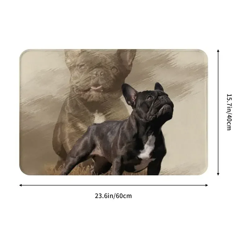 Personalizzato Cool Bulldog francese zerbino tappetino antiscivolo Pet Dog bagno cucina camera da letto tappeto 40*60cm